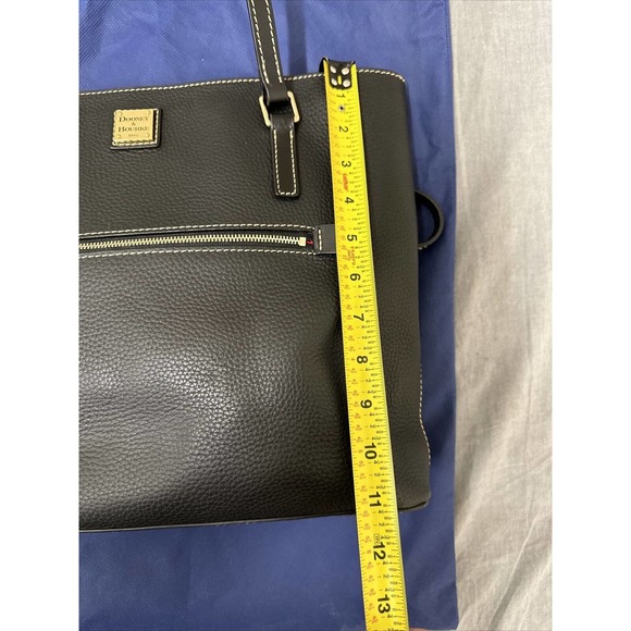 Dooney & Bourke Black on Black Pebble Leather Shopper Tote Bag Purse FS Charity - Picture 11 of 16